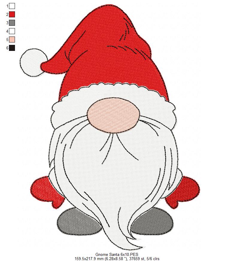 Little Gnome for Christmas 🎄 – Fill Stitch - Machine Embroidery Design