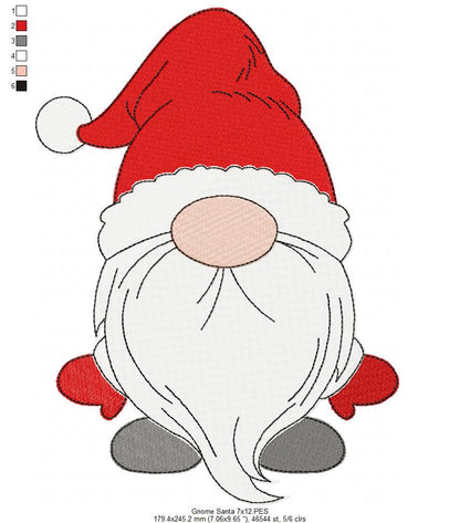 Little Gnome for Christmas 🎄 – Fill Stitch - Machine Embroidery Design