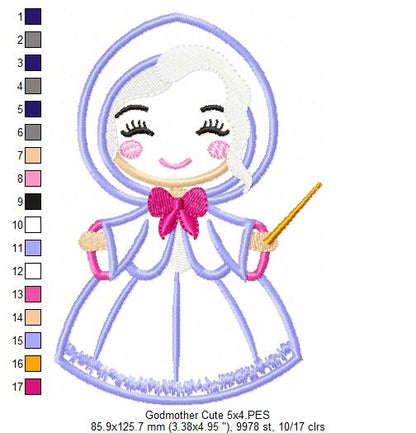 Fairy Godmother Cute - Applique