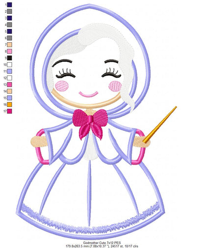 Fairy Godmother Cute - Applique