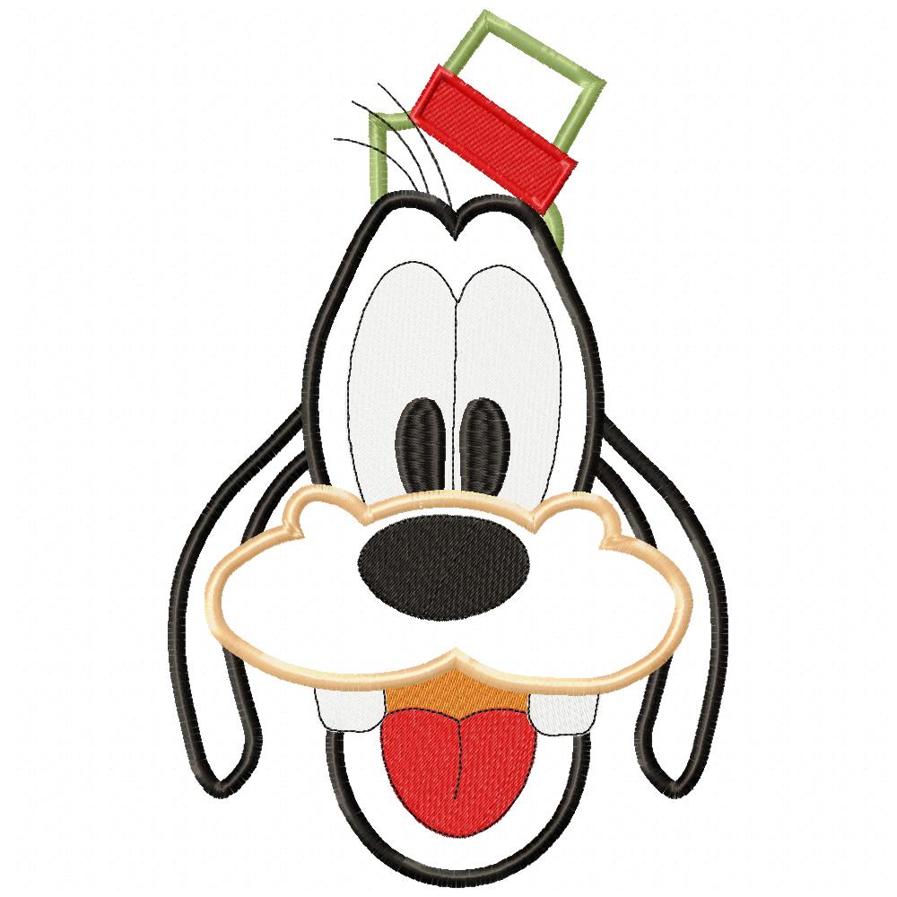 Goofy Face - Applique - Machine Embroidery Design