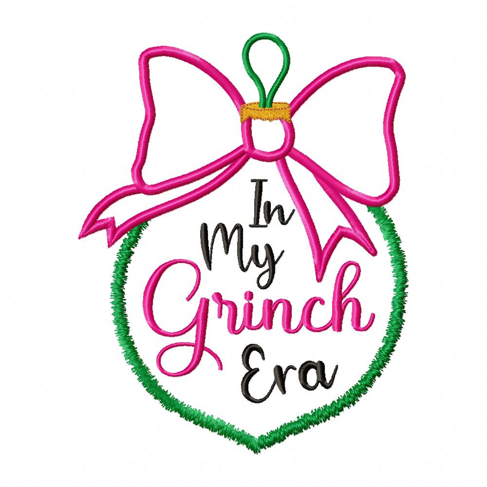 In My Grinch Era - Applique - Machine Embroidery Design