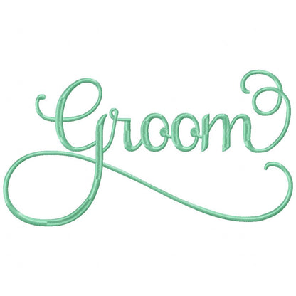 Wedding Groom - Fill Stitch Embroidery
