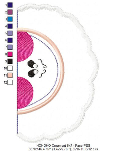 HO HO HO Ornament - ITH Project - Machine Embroidery Design