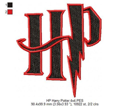 Wizard Boy HP - Fill Stitch Machine Embroidery Design