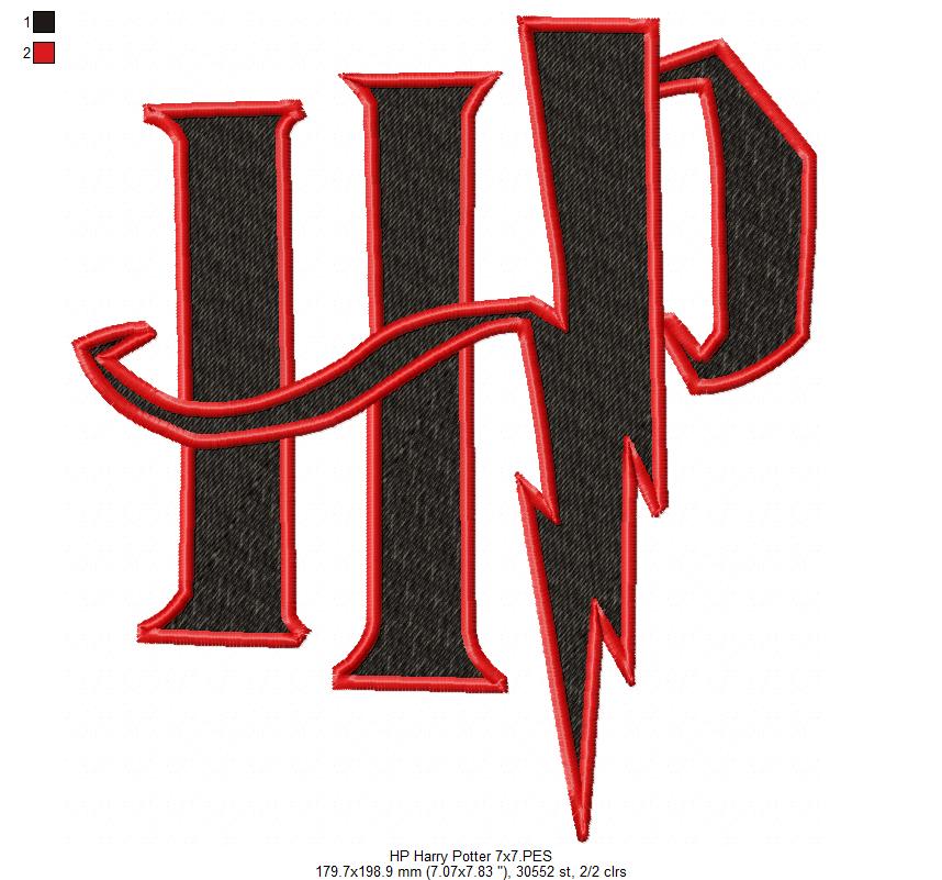 Wizard Boy HP - Fill Stitch Machine Embroidery Design