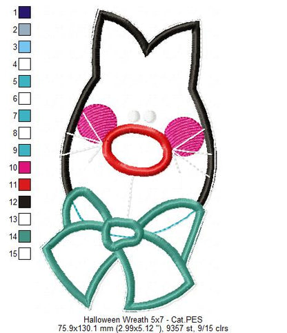 Happy Halloween Wreath - ITH Project - Machine Embroidery Design