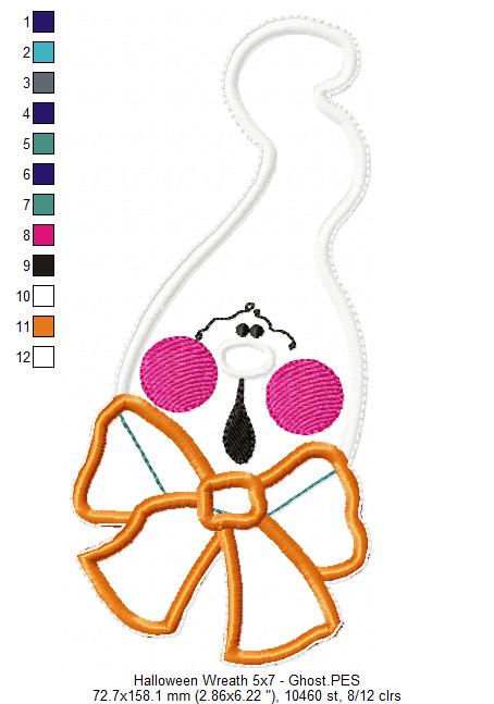 Happy Halloween Wreath - ITH Project - Machine Embroidery Design