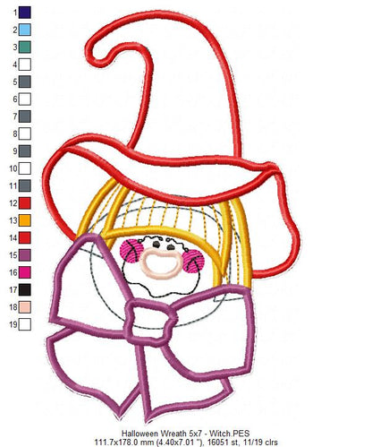 Happy Halloween Wreath - ITH Project - Machine Embroidery Design