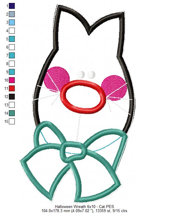 Happy Halloween Wreath - ITH Project - Machine Embroidery Design