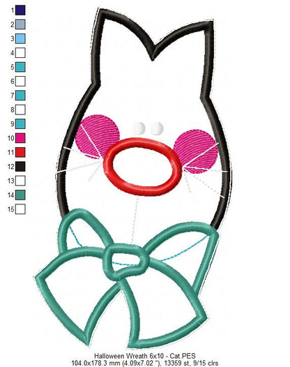 Happy Halloween Wreath - ITH Project - Machine Embroidery Design