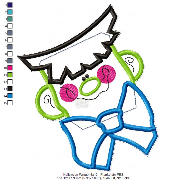 Happy Halloween Wreath - ITH Project - Machine Embroidery Design