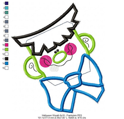 Happy Halloween Wreath - ITH Project - Machine Embroidery Design