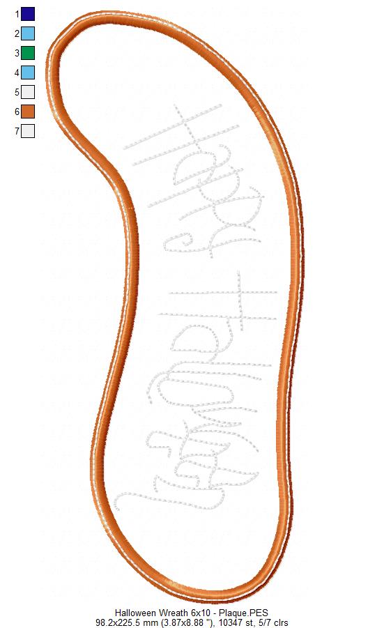 Happy Halloween Wreath - ITH Project - Machine Embroidery Design