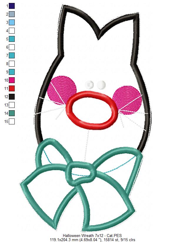 Happy Halloween Wreath - ITH Project - Machine Embroidery Design