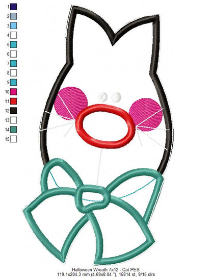 Happy Halloween Wreath - ITH Project - Machine Embroidery Design