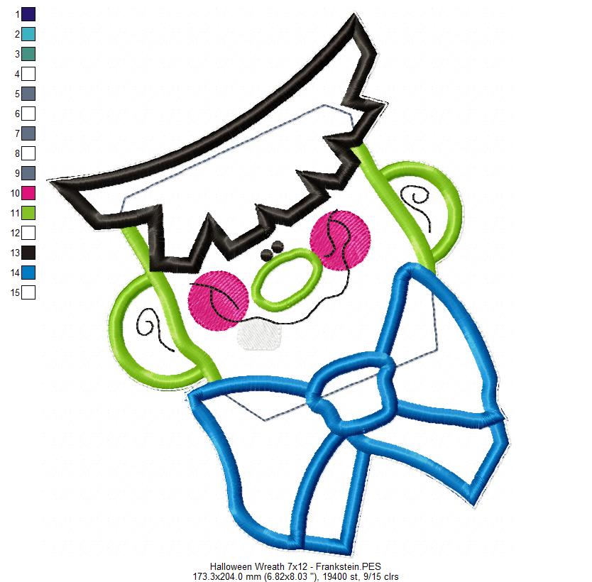 Happy Halloween Wreath - ITH Project - Machine Embroidery Design