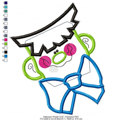 Happy Halloween Wreath - ITH Project - Machine Embroidery Design