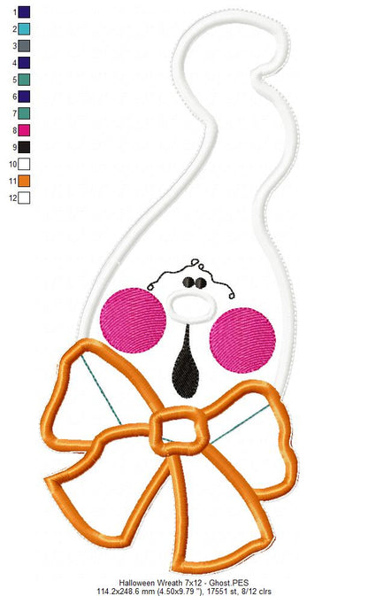 Happy Halloween Wreath - ITH Project - Machine Embroidery Design