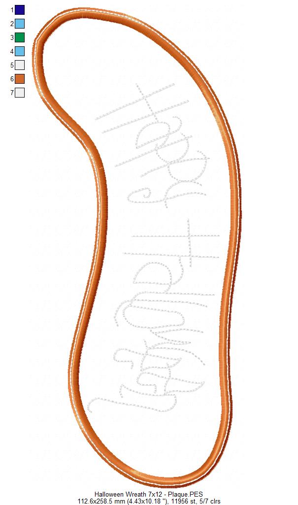 Happy Halloween Wreath - ITH Project - Machine Embroidery Design