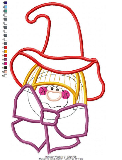 Happy Halloween Wreath - ITH Project - Machine Embroidery Design