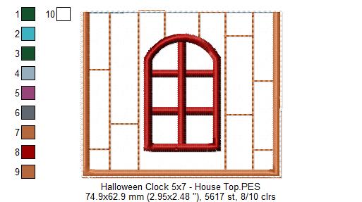 Halloween Clock Ornament - ITH Project - Machine Embroidery Design