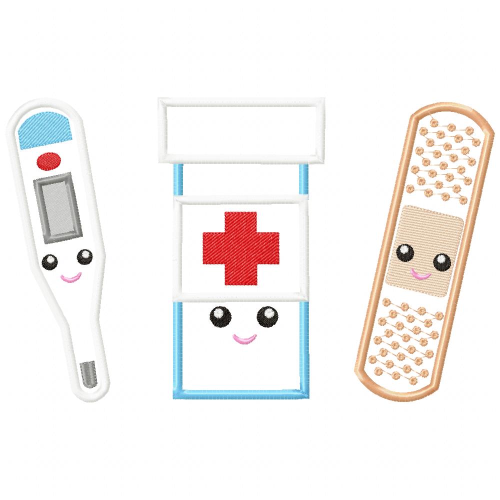 Happy First Aid kit - Applique - Machine Embroidery Design