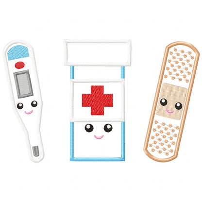Happy First Aid kit - Applique - Machine Embroidery Design