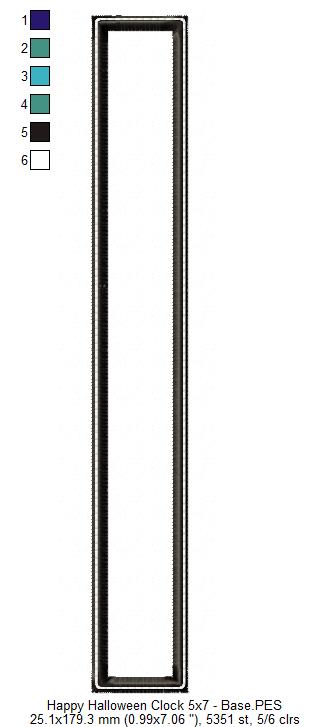 Happy Halloween Clock Ornament - ITH Project - Machine Embroidery Design