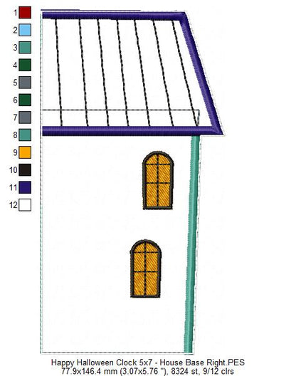 Happy Halloween Clock Ornament - ITH Project - Machine Embroidery Design