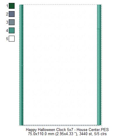 Happy Halloween Clock Ornament - ITH Project - Machine Embroidery Design