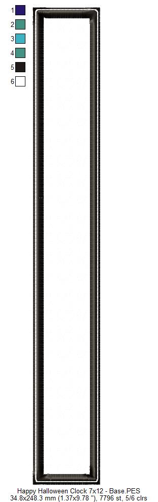 Happy Halloween Clock Ornament - ITH Project - Machine Embroidery Design
