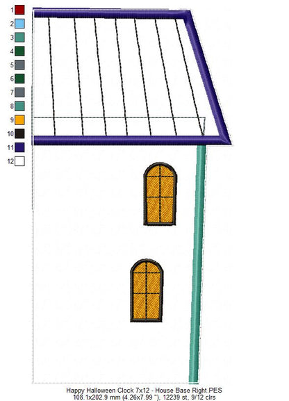 Happy Halloween Clock Ornament - ITH Project - Machine Embroidery Design