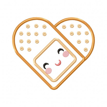 Happy Heart Bandage - Applique Embroidery