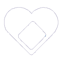 Happy Heart Bandage - Applique Embroidery