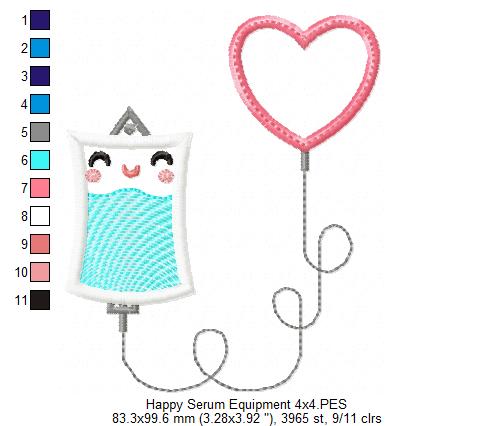Happy Serum Equipment - Applique Embroidery