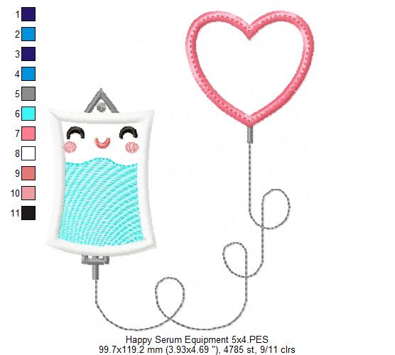 Happy Serum Equipment - Applique Embroidery