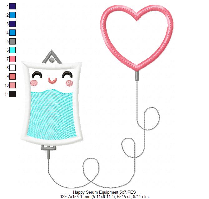 Happy Serum Equipment - Applique Embroidery