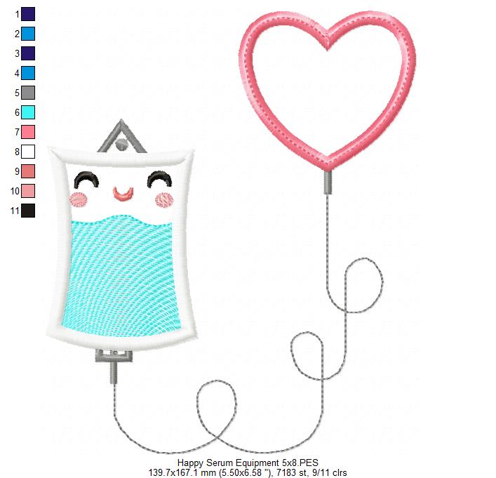 Happy Serum Equipment - Applique Embroidery