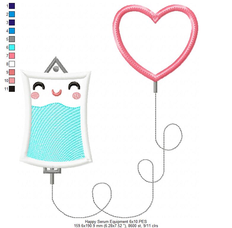 Happy Serum Equipment - Applique Embroidery