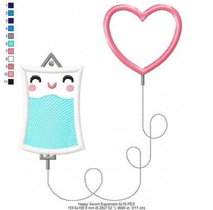 Happy Serum Equipment - Applique Embroidery