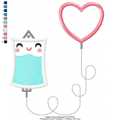 Happy Serum Equipment - Applique Embroidery