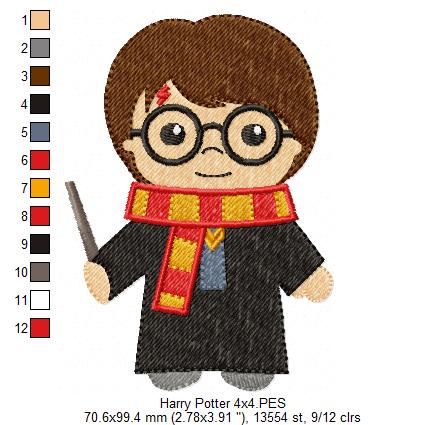 Wizard Boy - Fill Stitch - Machine Embroidery Design
