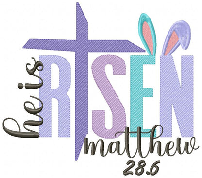 He is Risen - Fill Stitch - Machine Embroidery Design