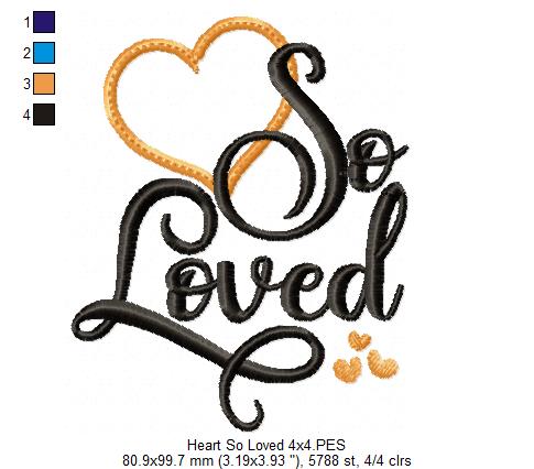 So Loved Hearts - Applique Embroidery