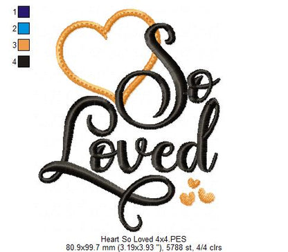 So Loved Hearts - Applique Embroidery
