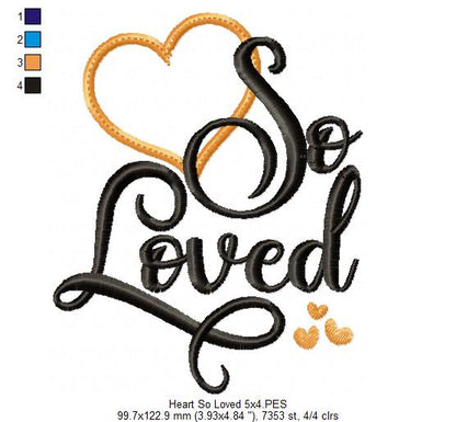 So Loved Hearts - Applique Embroidery