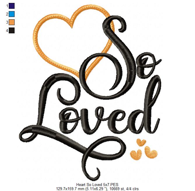 So Loved Hearts - Applique Embroidery