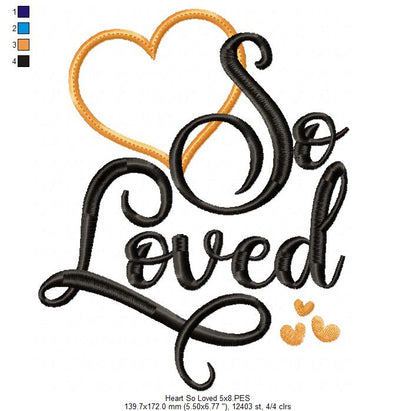 So Loved Hearts - Applique Embroidery