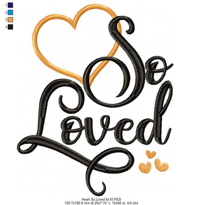 So Loved Hearts - Applique Embroidery